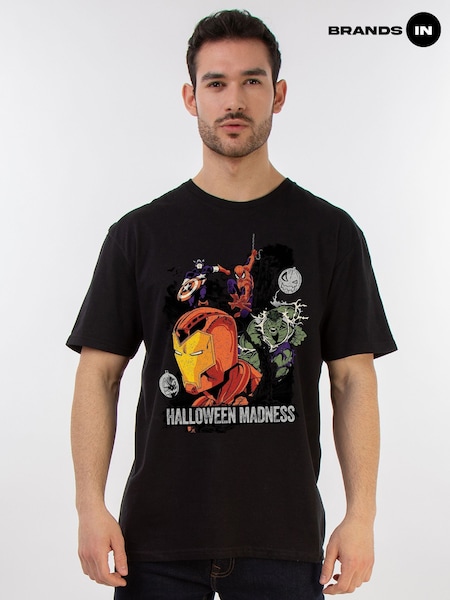 Brands In Black Marvel Halloween Madness T-shirt (V11383) | £23