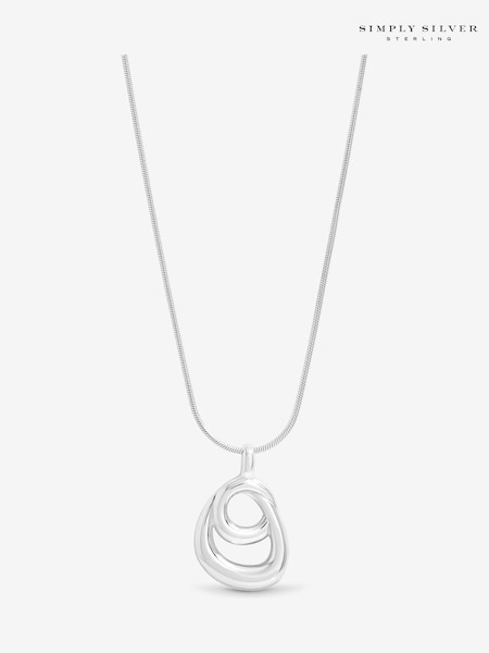 Simply Silver 925 Sterling Silver Polished Swirl Pendant (V11585) | £45