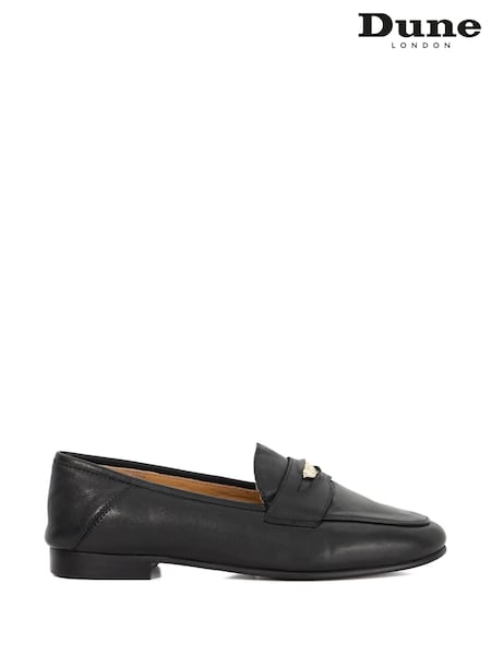 Dune London Black Greek Slim Sole Loafers (V11654) | £89