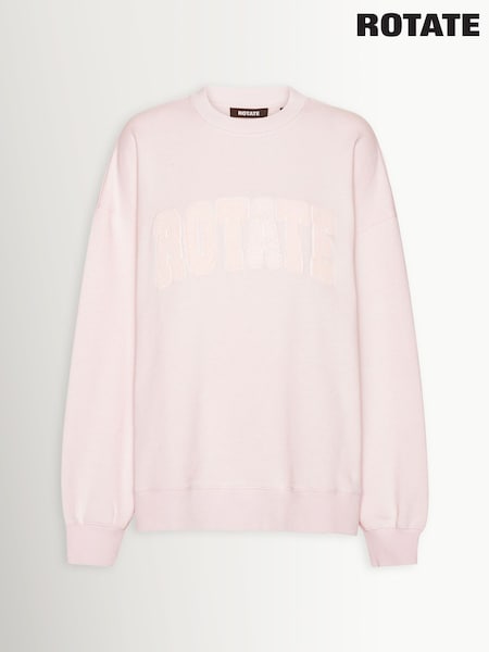 Rotate Pink Heavy Crewneck Sweatshirt (V11679) | £135
