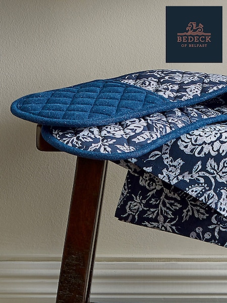 Bedeck of Belfast Midnight Navy Morsan 100% Cotton Double Oven Gloves (V11905) | £26