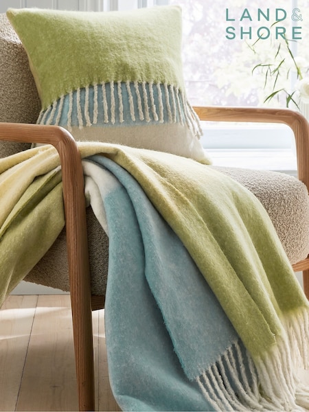 Land & Shore Green Landscape Cosy Knit Cushion (V11921) | £45