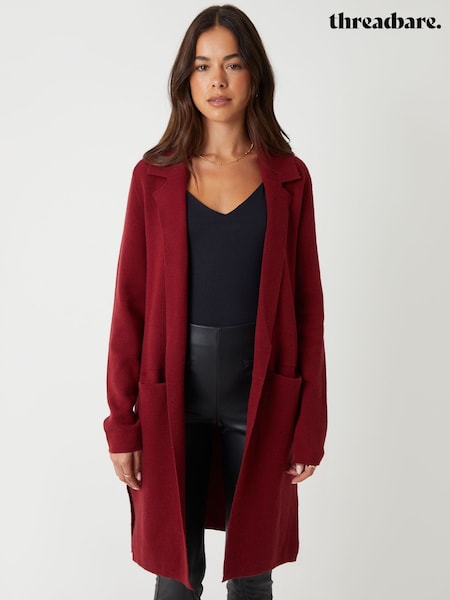 Threadbare Red Knitted Coatigan (V12162) | £40