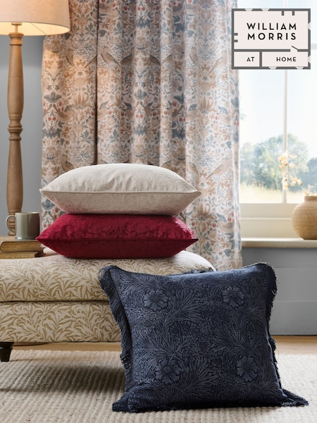 William Morris At Home Prussian Blue Margold Cushion (V12201) | £55