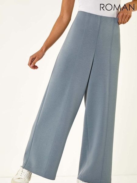 Roman Blue Petite Front Seam Stretch Trousers (V12447) | £32