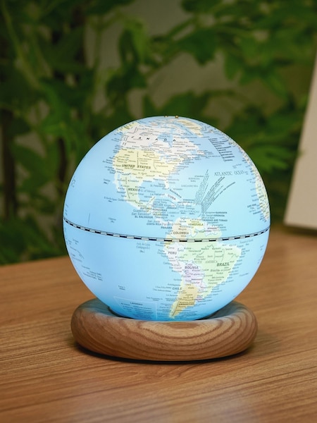 Gingko Light Blue Atlas Globe Mini Lamp (V12570) | £69