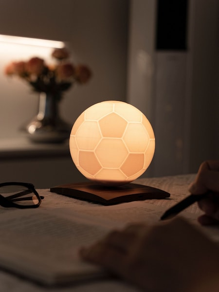 Gingko Walnut Smart Mini Football Spin Lamp (V12572) | £69