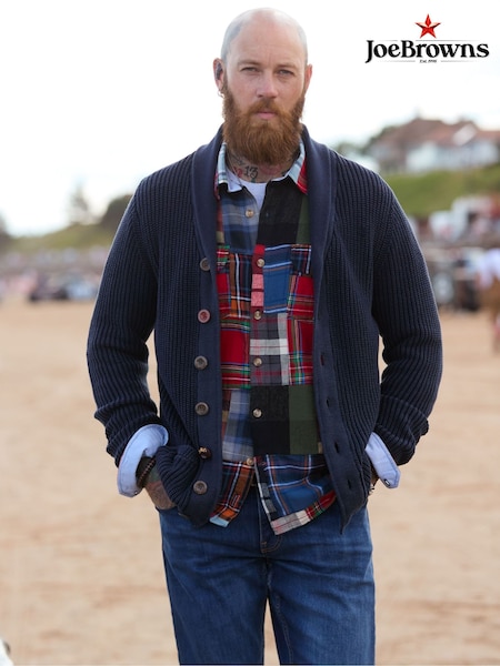 Joe Browns Blue Carefree Washed Cardigan (V12618) | £70