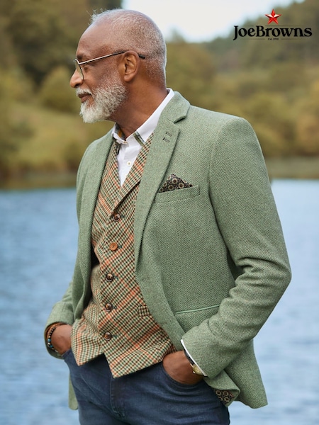 Joe Browns Green Charming Herringbone Blazer (V12656) | £115