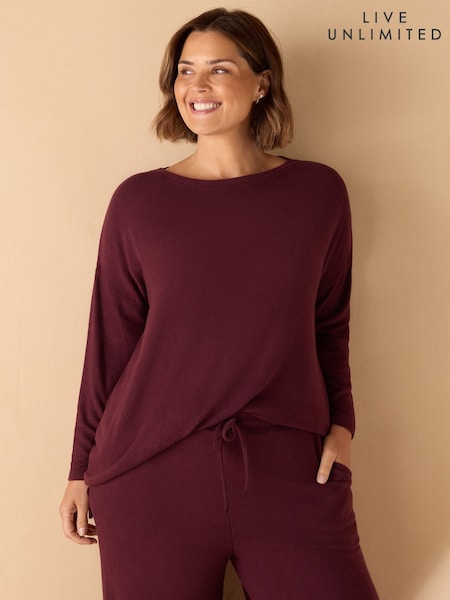 Live Unlimited Red Supersoft Round Neck Jumper (V12770) | £45