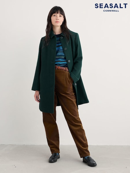 Seasalt Cornwall Green Wood Cabin Coat (V13083) | £180
