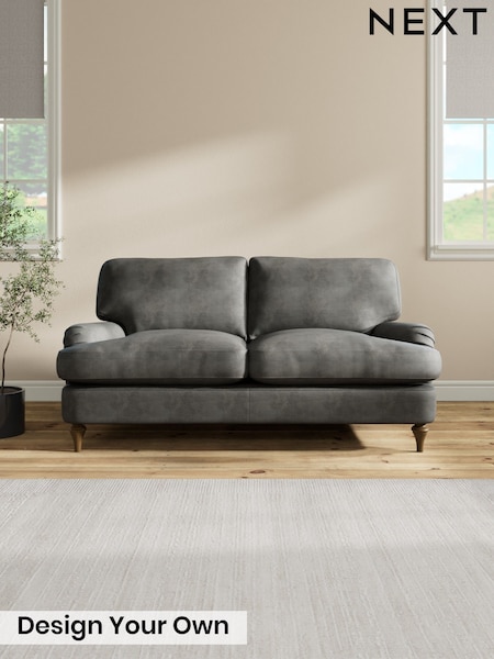 Monza Faux Leather Easy Clean/Dark Grey - Sadie Deep Relaxed Sit