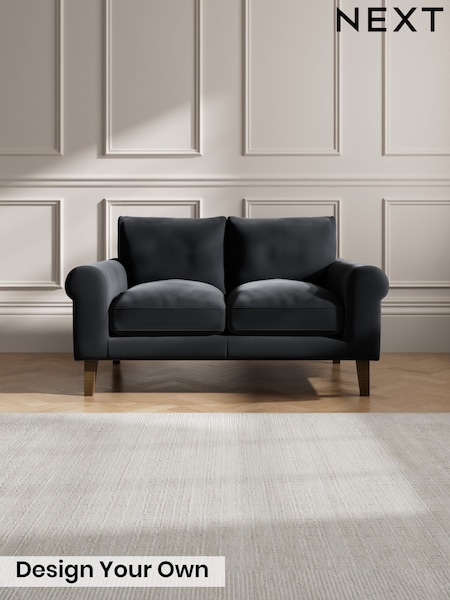 Plush Velvet Easy Clean/Charcoal Grey Palermo Relaxed Sit (V13135) | £975