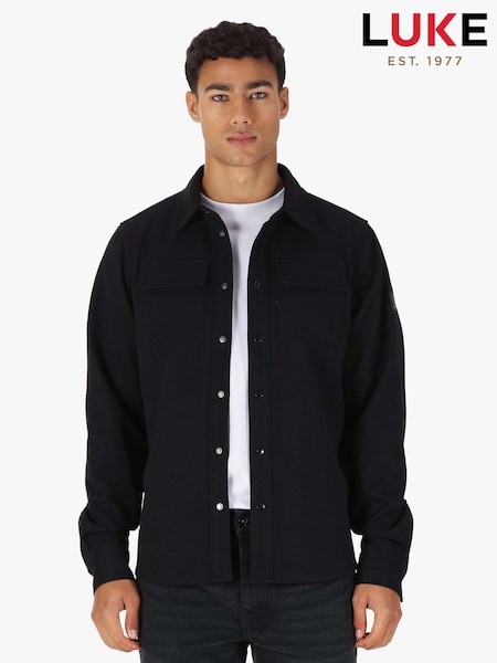 Luke 1977 Cornith Shacket Black (V13304) | £65