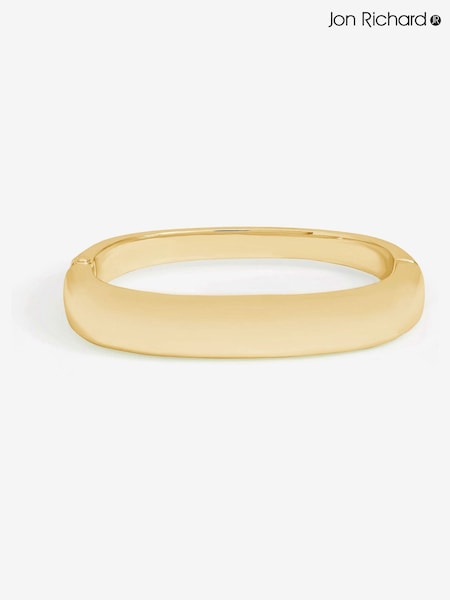 Jon Richard Gold Plated Polished Rectanglar Bangle (V13504) | £25