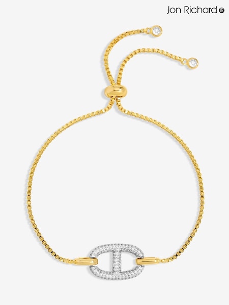 Jon Richard Gold Plated 18K and Crystal Toggle Bracelet (V13517) | £30