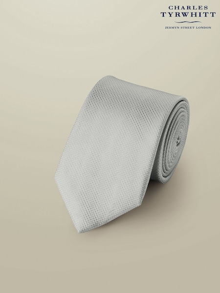 Charles Tyrwhitt Blue Ice Blue Textured Silk Tie (V13626) | £40