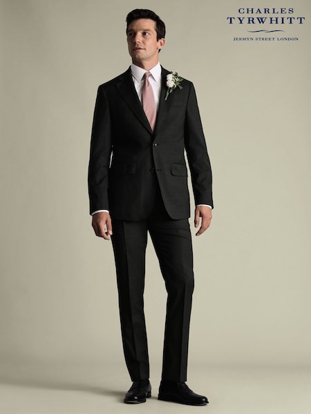 Charles Tyrwhitt Green Forest Puppytooth Slim Fit Italian Suit Jacket (V13627) | £349