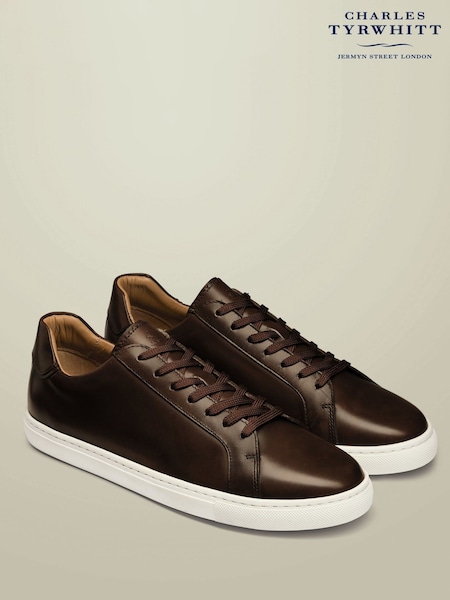Charles Tyrwhitt Brown Walnut Leather Trainers (V13642) | £119