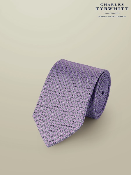 Charles Tyrwhitt Purple Violet Purple Silk Printed Tie (V13645) | £40