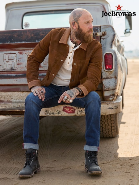 Joe Browns Brown Two-Tone Leather Jacket (V13686) | £230