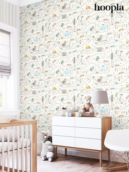 Hoopla Walls Natural Road Trip 10m Wallpaper (V13691) | £35