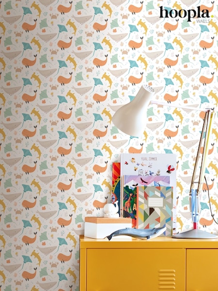 Hoopla Walls Orange Ocean Adventure 10m Wallpaper (V13721) | £35