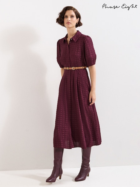 Phase Eight Red Yasmine Midi Dress (V13733) | £139