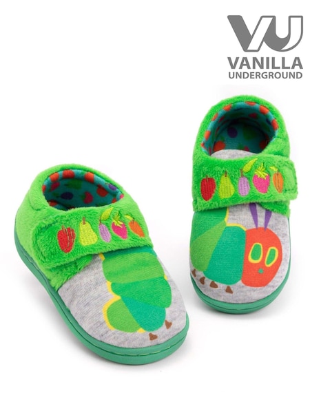 Vanilla Underground Green The Hungry Caterpillar Velcro Loafer Slippers (V13903) | £15