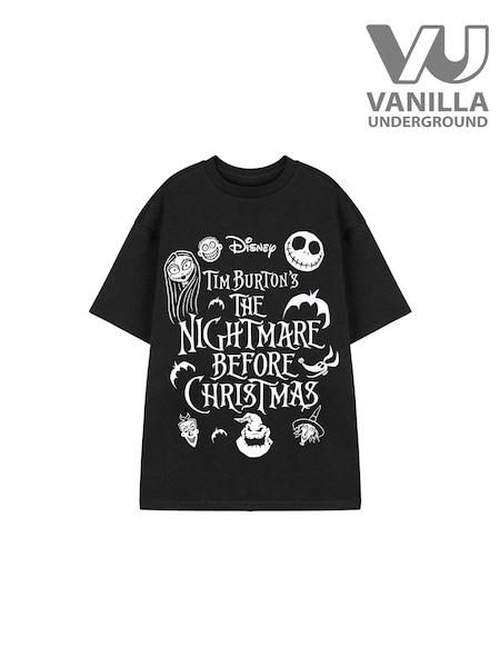 Vanilla Underground Black The Nightmare Before Christmas Short Sleeved T-Shirt (V13919) | £21
