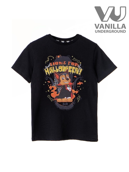 Vanilla Underground Black Paw Patrol Short Sleeved T-Shirt (V13937) | £14