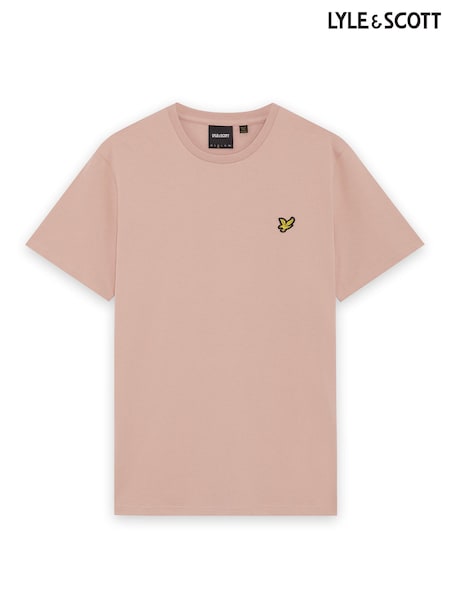 Lyle & Scott Peach Pink Crew Neck Cotton T-Shirt (V14006) | £31