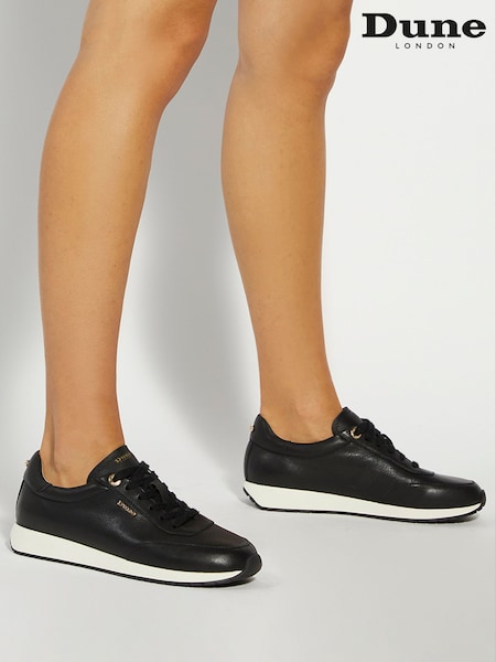 Dune London Black Ettah Slim Sole Runner Trainers (V14273) | £89
