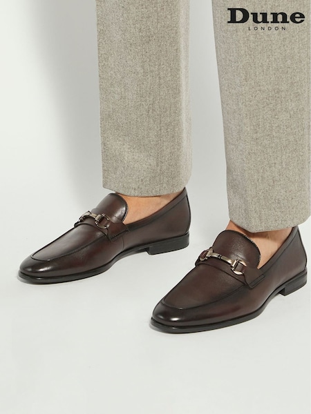 Dune London Brown Seymore Wf Flex Sole Trim Loafers (V14376) | £119
