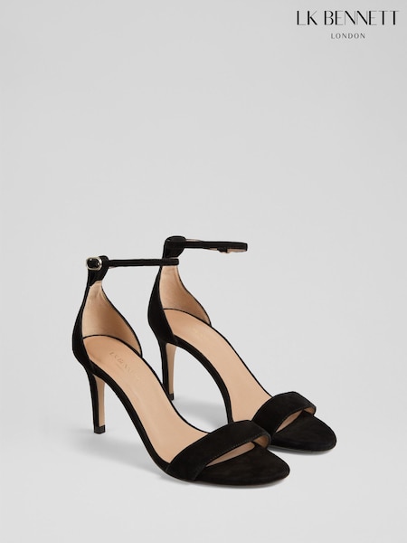 LK Bennett Black Helena Suede Ankle Sandals (V14523) | £269