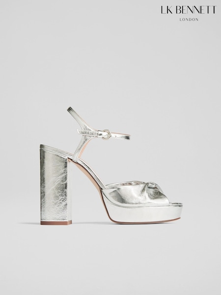 LK Bennett Metallic Rosa Patent Sandals (V14543) | £329