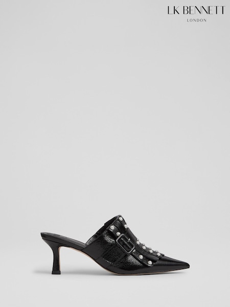 LKB London Black Atty Patent Mules (V14720) | £199