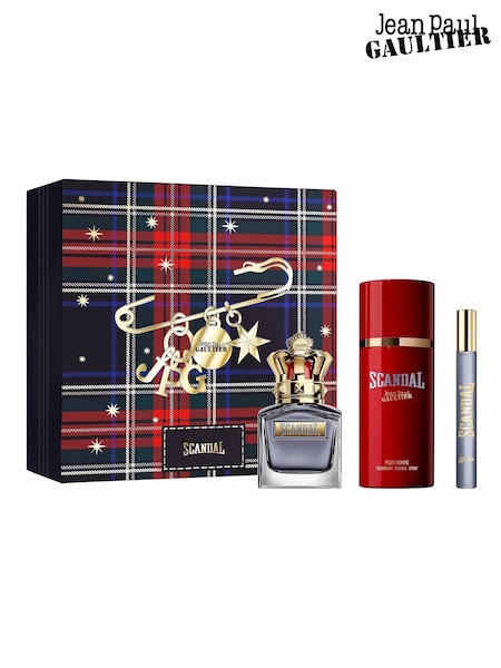 Jean Paul Gaultier Scandal Eau de Toilette For Him 50ml For Him Deodorant 150ml + Eau de Toilette For Him 10ml Gift Set (V15092) | £73