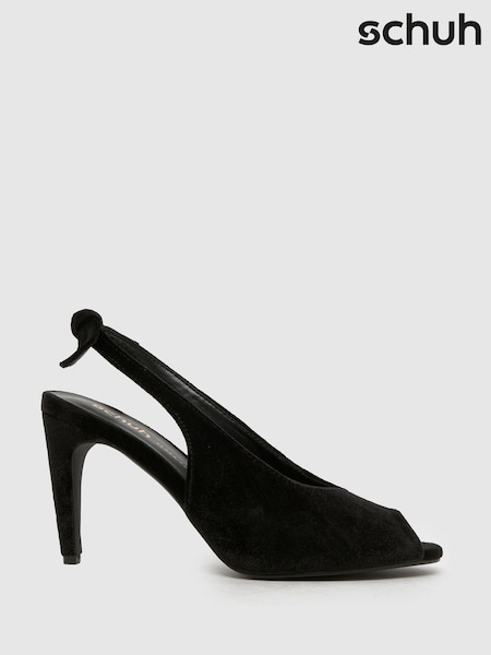 Schuh Scottie Velvet Peep Toe Sandals (V15225) | £40