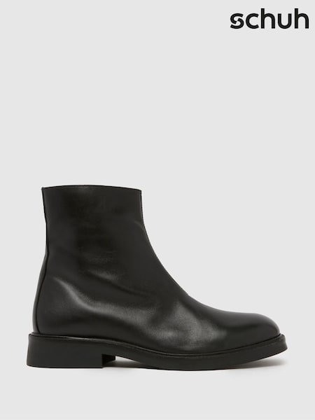 Schuh Black Dario Square Toe Boots (V15244) | £70