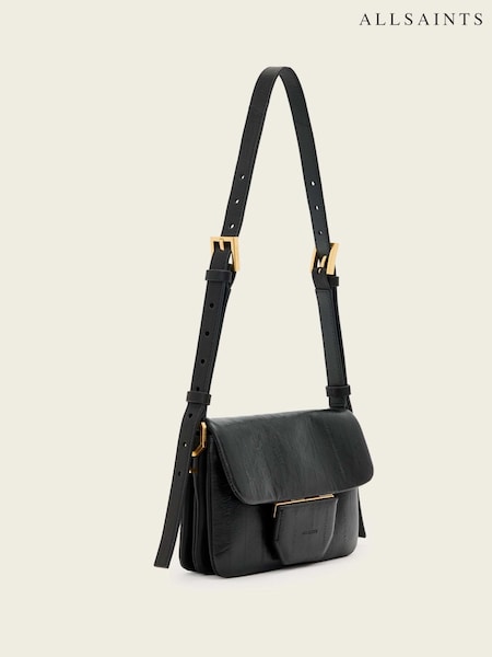 AllSaints Black Jupiter Eel Cross-Body Bag (V15298) | £199