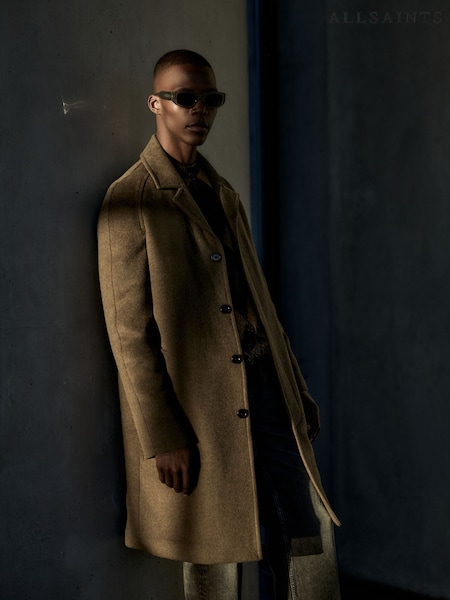 AllSaints Brown Trent Coat (V15312) | £399
