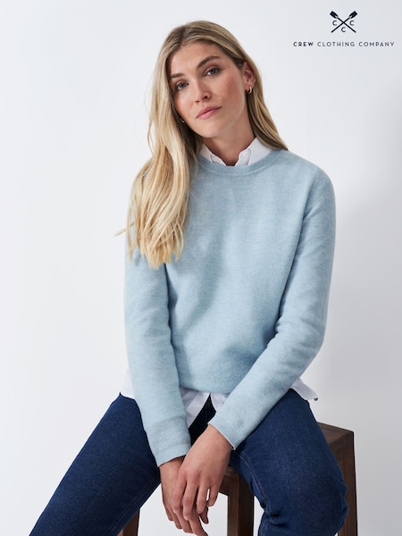 Crew Clothing Blue Harmony Links Crew Neck Jumper (V15451) | £65