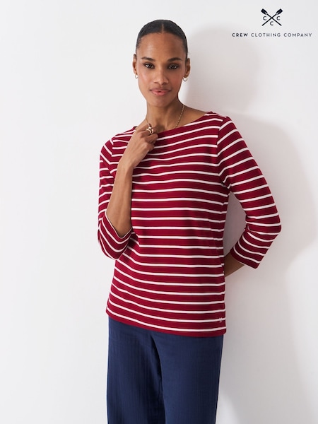 Crew Clothing Red Ultimate Breton T-Shirt (V15470) | £39
