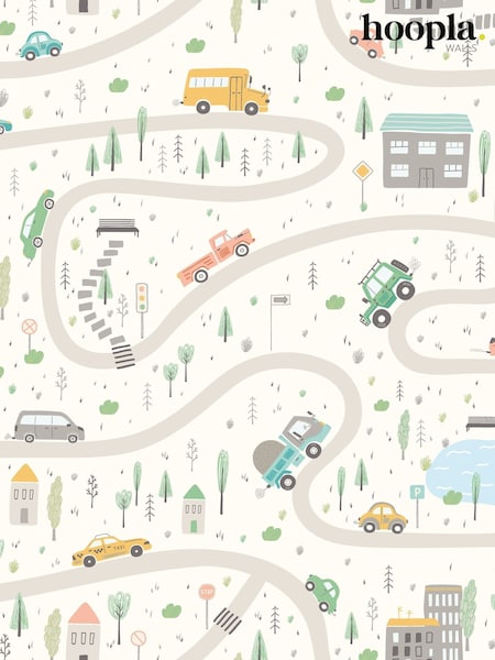 Hoopla Walls Popcorn Road Trip A4 Wallpaper Sample (V15564) | £1