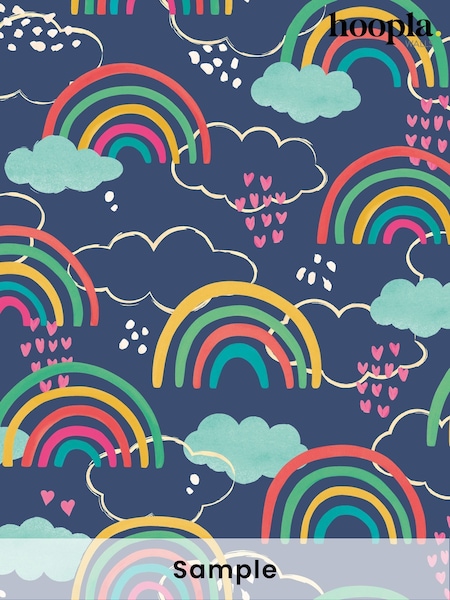 Hoopla Walls Inky Mix Rainbow Love A4 Wallpaper Sample (V15567) | £1