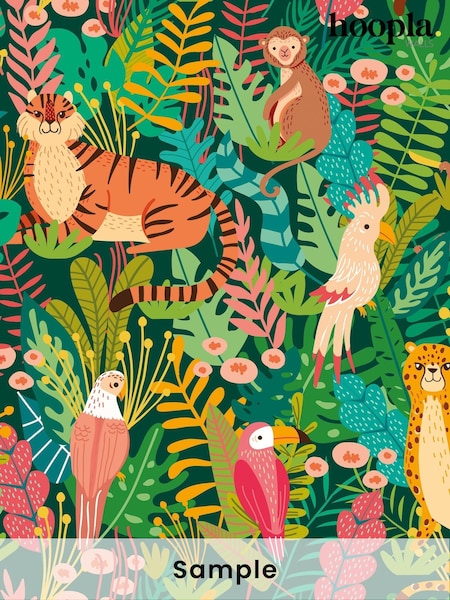 Hoopla Walls Lush Forest Animal Kingdom A4 Wallpaper Sample (V15573) | £1
