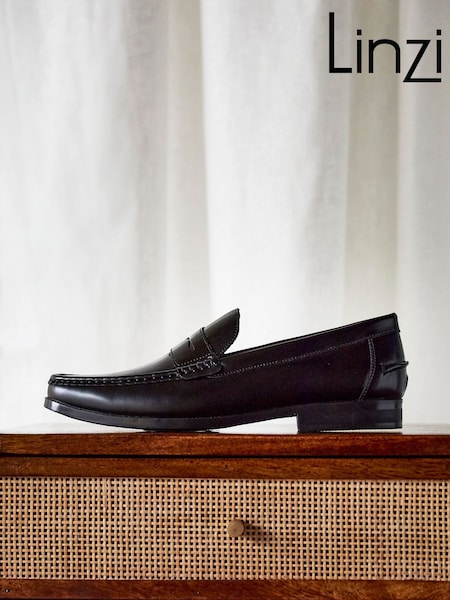 Linzi Black Tomasso Penny Loafers (V15597) | £40