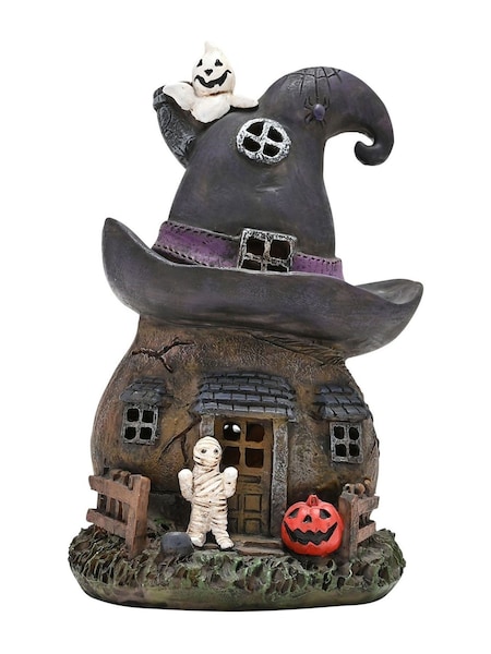 Widdop Brown Witches House LED Ornament (V15930) | £21