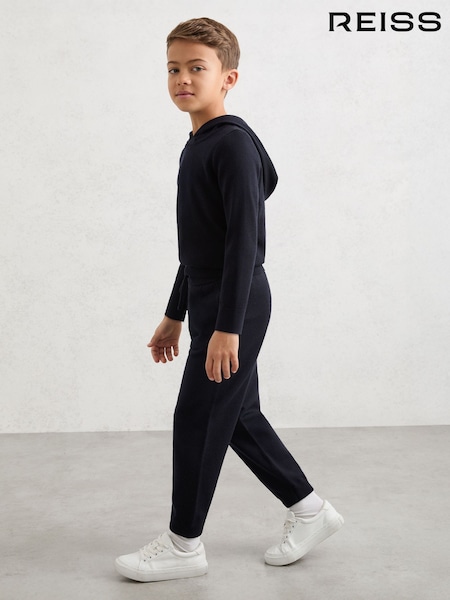 Reiss Navy Billings 3-9 yrs Merino Wool-Blend Cuffed Joggers (V15972) | £38
